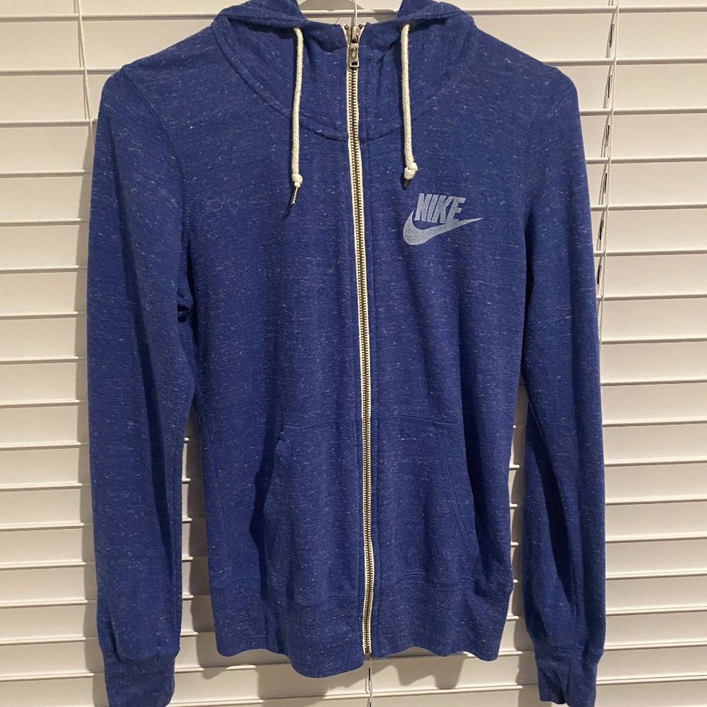 NIKE Blue Vintage Zip-Up Hoodie